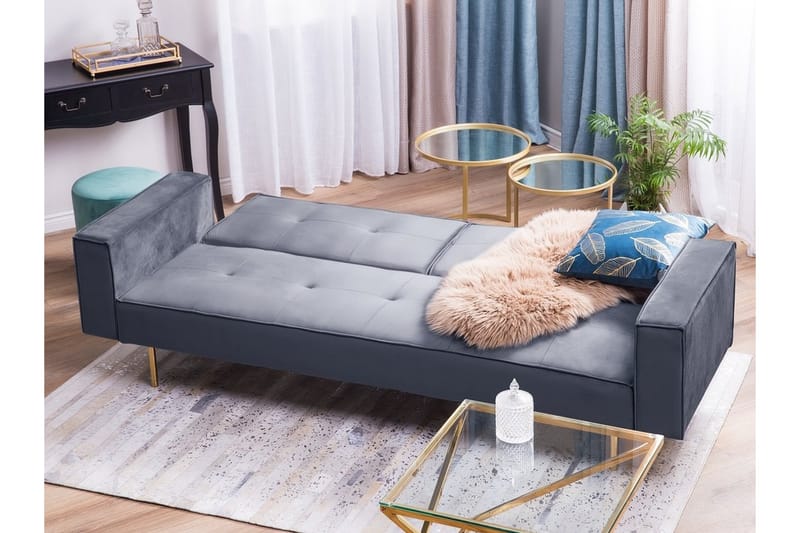 Sovesofa Visnes 218 Cm - Grå - Møbler - Sofaer - Sovesofaer - 3 seters sovesofa