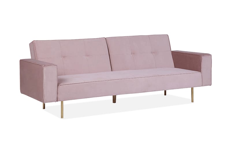 Sovesofa Visnes 218 cm - Rosa - Møbler - Sofaer - Sovesofaer - 3 seters sovesofa