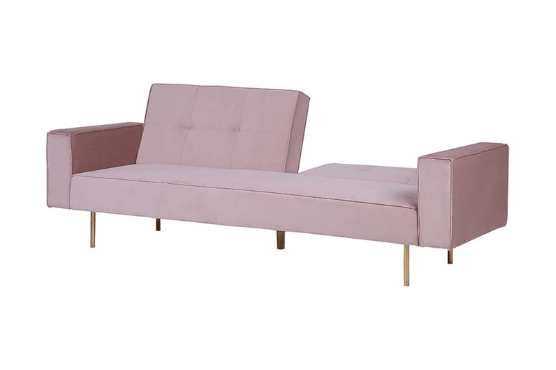 Sovesofa Visnes 218 cm - Rosa - Møbler - Sofaer - Sovesofaer - 3 seters sovesofa