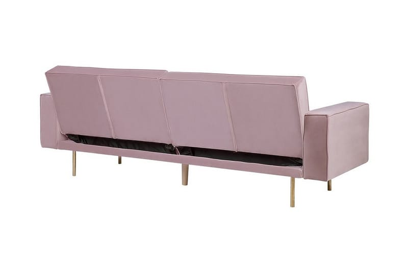 Sovesofa Visnes 218 cm - Rosa - Møbler - Sofaer - Sovesofaer - 3 seters sovesofa