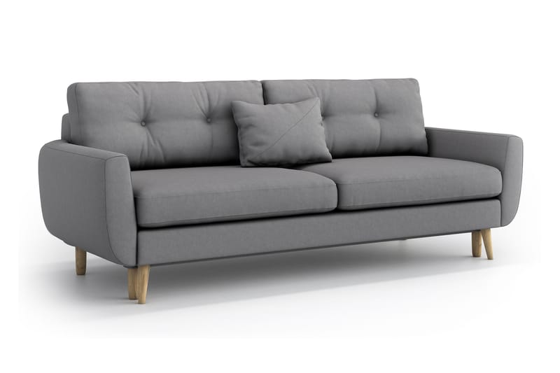 Sovesofa Yordan 3-seter - Grå - Møbler - Sofaer - Sovesofaer - 3 seters sovesofa