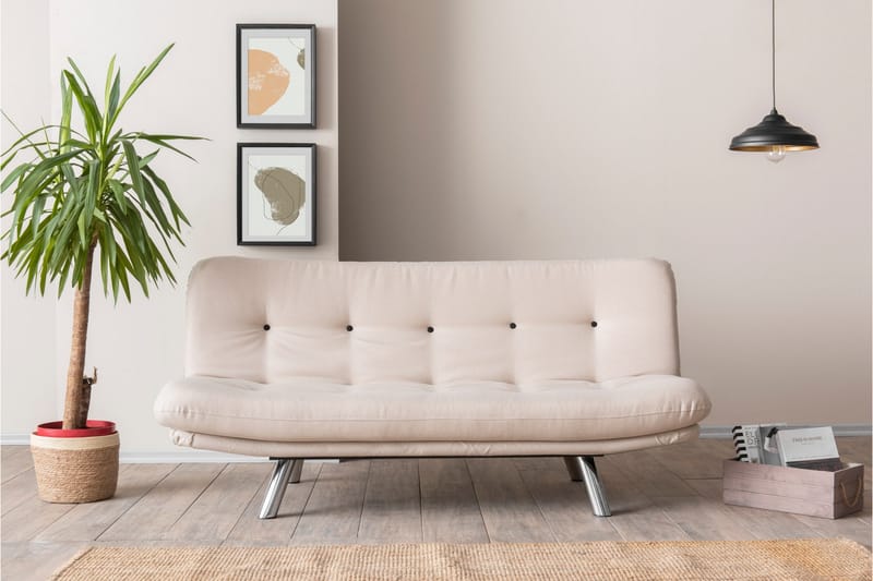 Sovesofa Perc - Cream - Møbler - Sofaer - Sovesofaer - 3 seters sovesofa