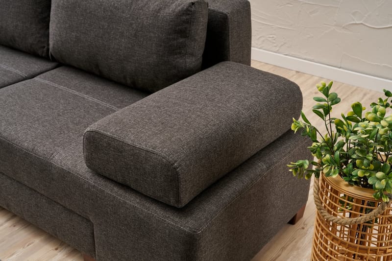 3-seters Sovesofa Perenna - Antrasitt - Møbler - Sofaer - Sovesofaer - 3 seters sovesofa