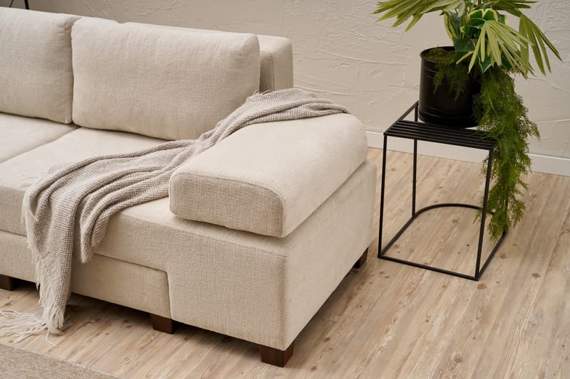 3-seters Sovesofa Perenna - Krem - Møbler - Sofaer - Sovesofaer - 3 seters sovesofa