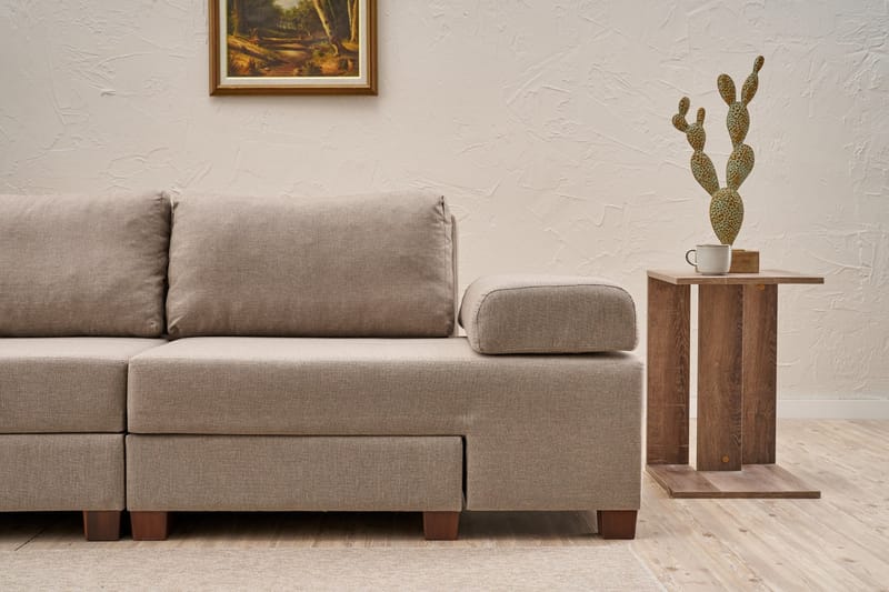 3-seters Sovesofa Perenna - Krem - Møbler - Sofaer - Sovesofaer - 3 seters sovesofa