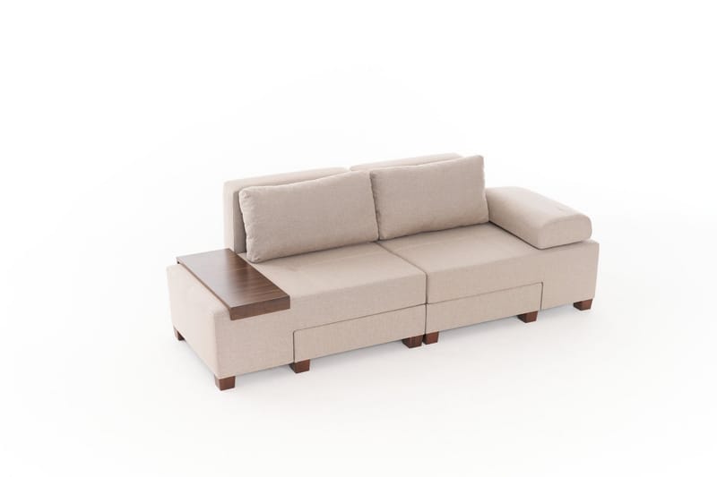 3-seters Sovesofa Perenna - Krem - Møbler - Sofaer - Sovesofaer - 3 seters sovesofa