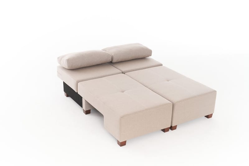 3-seters Sovesofa Perenna - Krem - Møbler - Sofaer - Sovesofaer - 3 seters sovesofa