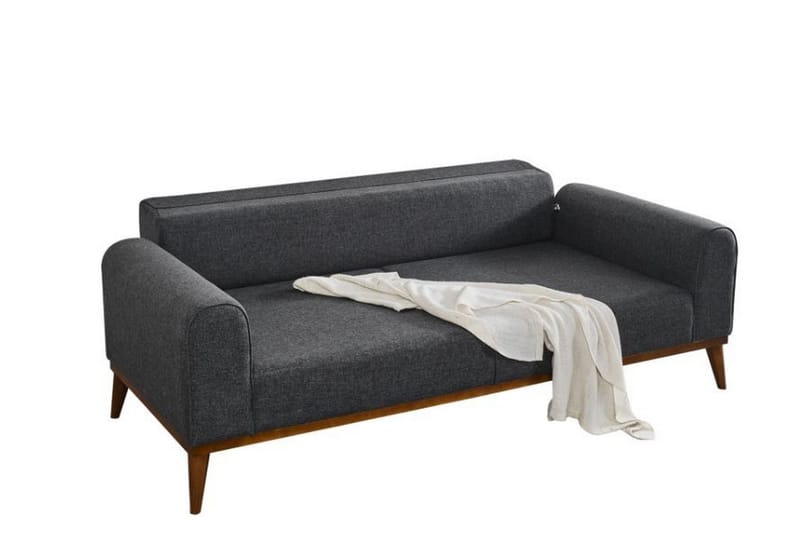 4-seters Sovesofa Akio 4-seters - Antrasitt - Møbler - Sofaer - Sovesofaer - 4 seters sovesofa