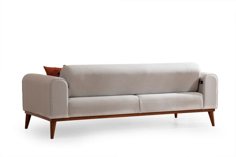 4-seters Sovesofa Akio 4-seters - Krem - Møbler - Sofaer - Sovesofaer - 4 seters sovesofa