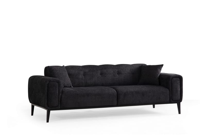 4-seters Sovesofa Athena 4-seters - Svart - Møbler - Sofaer - Sovesofaer - 4 seters sovesofa