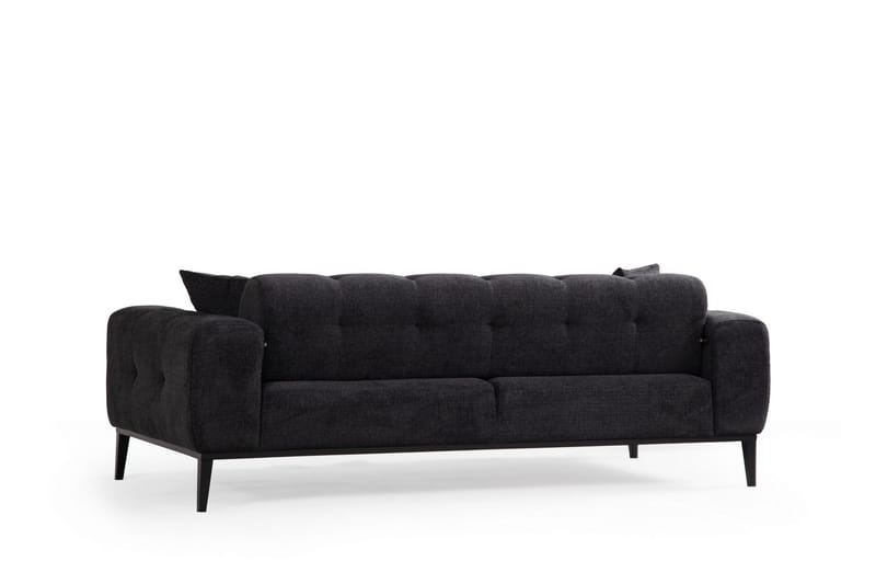 4-seters Sovesofa Athena 4-seters - Svart - Møbler - Sofaer - Sovesofaer - 4 seters sovesofa