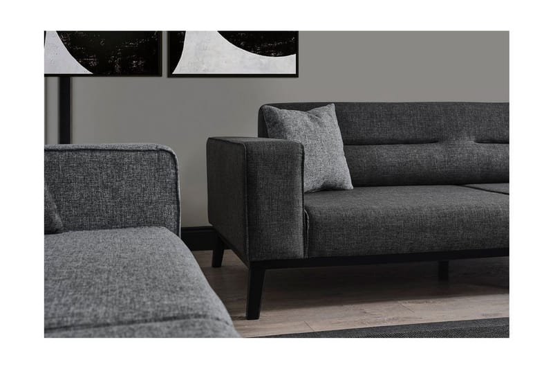 4-seters Sovesofa Banjo 4-seters - Antrasitt - Møbler - Sofaer - Sovesofaer - 4 seters sovesofa