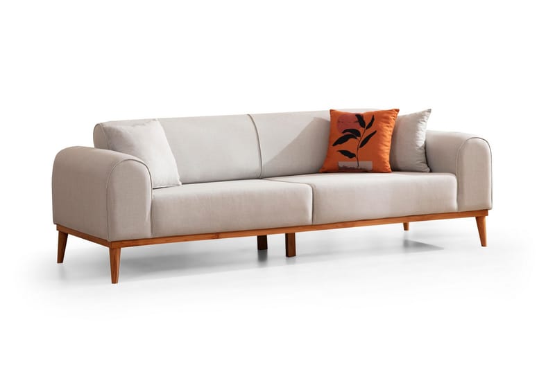 4-seters Sovesofa Kapri 4-seters - Krem - Møbler - Sofaer - Sovesofaer - 4 seters sovesofa