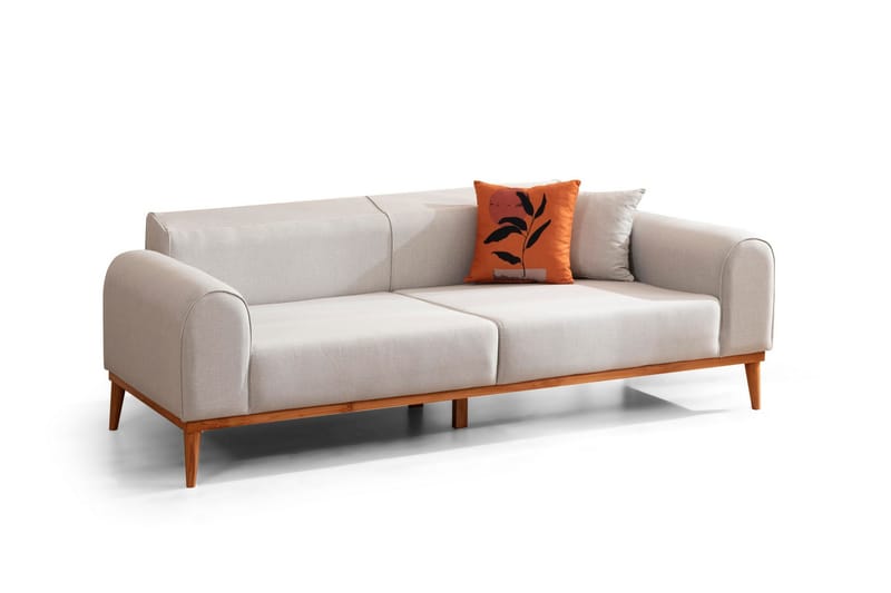 4-seters Sovesofa Kapri 4-seters - Krem - Møbler - Sofaer - Sovesofaer - 4 seters sovesofa