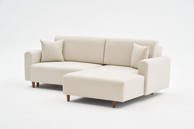 4-seters Sovesofa med Divan Alfie 4-seters - Krem - Møbler - Sofaer - Sovesofaer - Sovesofa divan