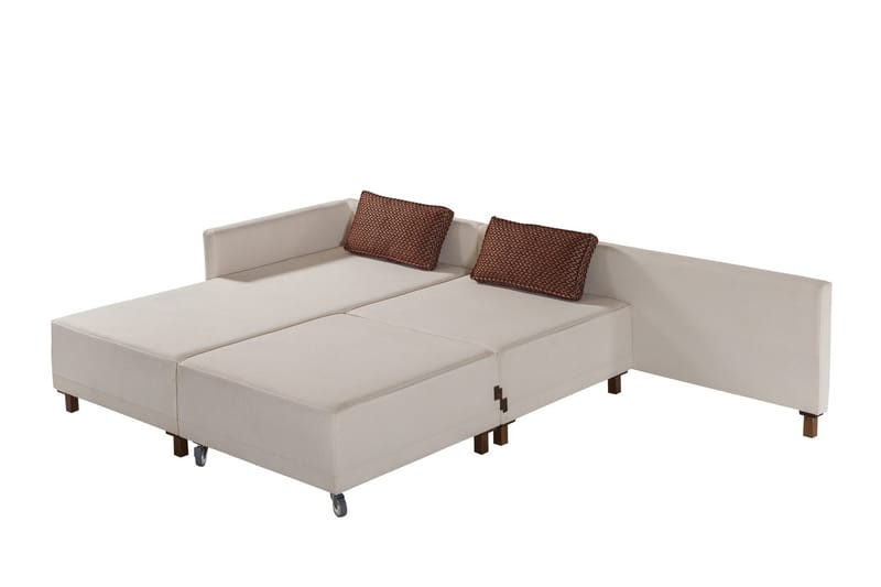 4-seters Sovesofa med Divan Matris 4-seters - Beige - Møbler - Sofaer - Sovesofaer - Sovesofa divan