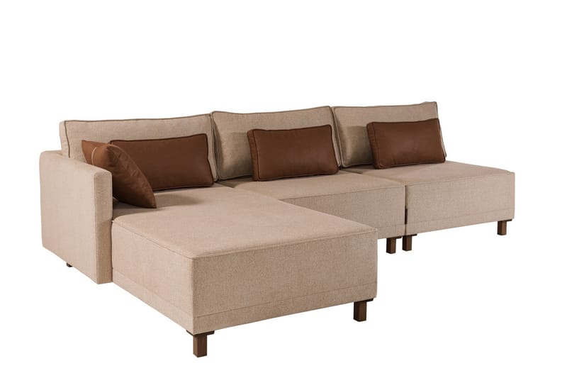 4-seters Sovesofa med Divan Matris 4-seters - Brun - Møbler - Sofaer - Sovesofaer - Sovesofa divan