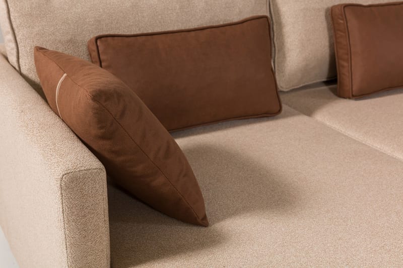 4-seters Sovesofa med Divan Matris 4-seters - Brun - Møbler - Sofaer - Sovesofaer - Sovesofa divan