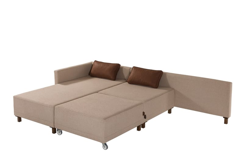 4-seters Sovesofa med Divan Matris 4-seters - Brun - Møbler - Sofaer - Sovesofaer - Sovesofa divan