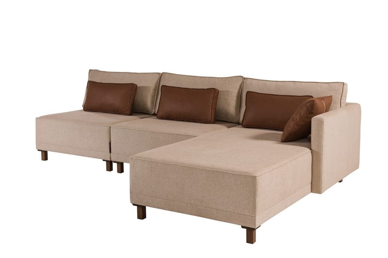 4-seters Sovesofa med Divan Matris 4-seters - Brun - Møbler - Sofaer - Sovesofaer - Sovesofa divan