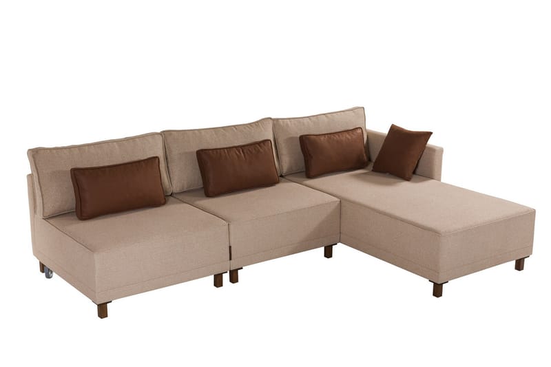 4-seters Sovesofa med Divan Matris 4-seters - Brun - Møbler - Sofaer - Sovesofaer - Sovesofa divan