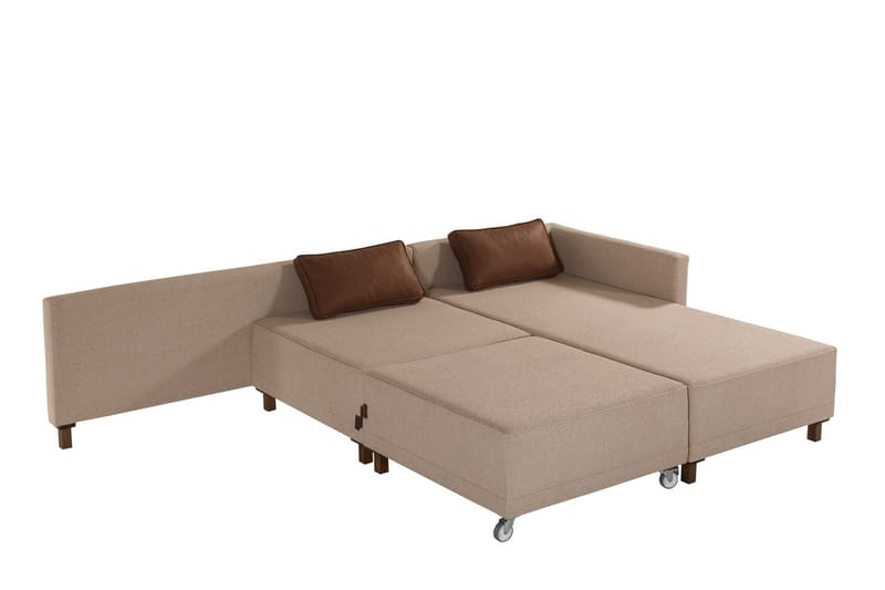 4-seters Sovesofa med Divan Matris 4-seters - Brun - Møbler - Sofaer - Sovesofaer - Sovesofa divan