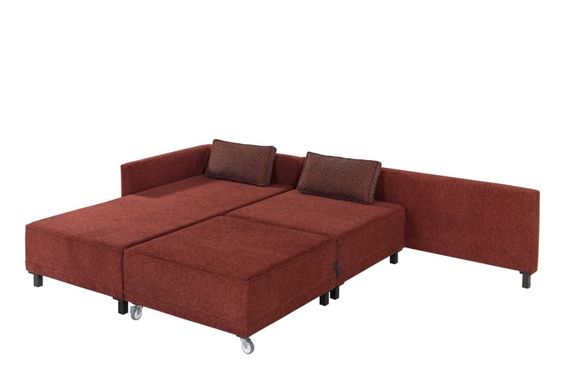 4-seters Sovesofa med Divan Matris 4-seters - Rød - Møbler - Sofaer - Sovesofaer - Sovesofa divan