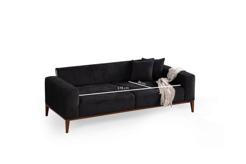 4-seters Sovesofa Sinor 4-seters - Antrasitt - Møbler - Sofaer - Sovesofaer - 4 seters sovesofa