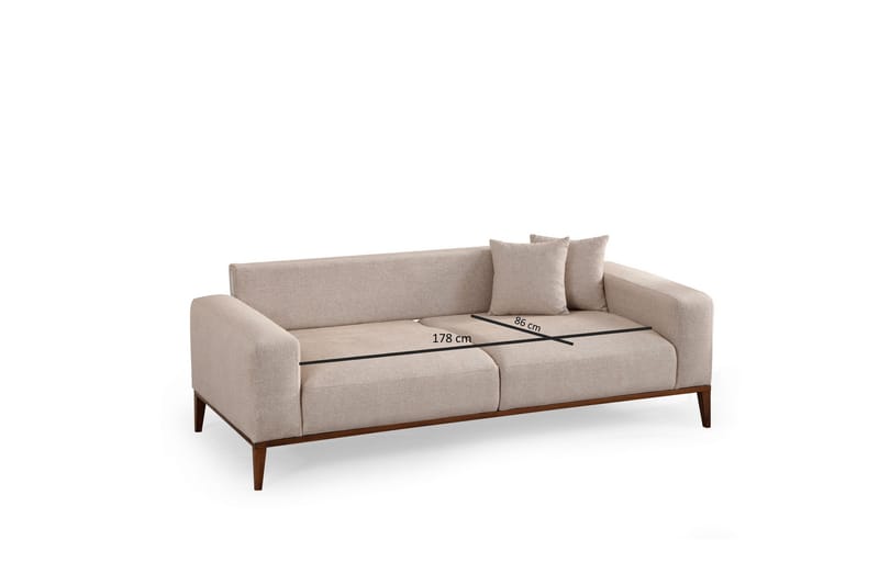 4-seters Sovesofa Sinor 4-seters - Beige - Møbler - Sofaer - Sovesofaer - 4 seters sovesofa