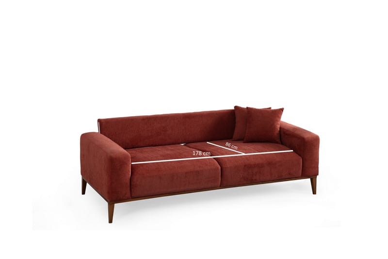 4-seters Sovesofa Sinor 4-seters - Rød - Møbler - Sofaer - Sovesofaer - 4 seters sovesofa