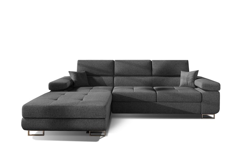 Sovesofa Kelestin med Divan Venstre - Grå - Møbler - Sofaer - Sovesofaer - 4 seters sovesofa