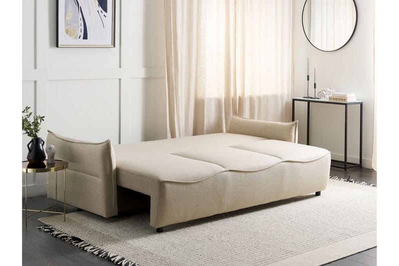 Balendin Sovesofa 3-seter - Beige/Svart - Møbler - Sofaer - Sovesofaer - 3 seters sovesofa