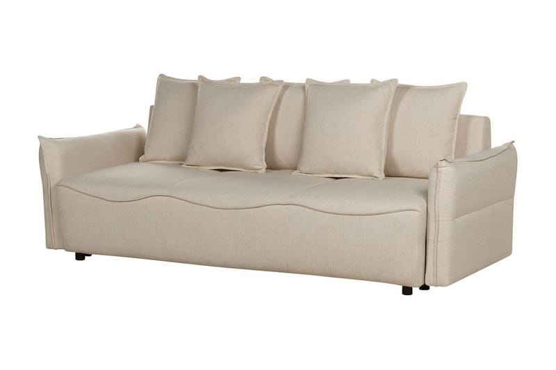 Balendin Sovesofa 3-seter - Beige/Svart - Møbler - Sofaer - Sovesofaer - 3 seters sovesofa