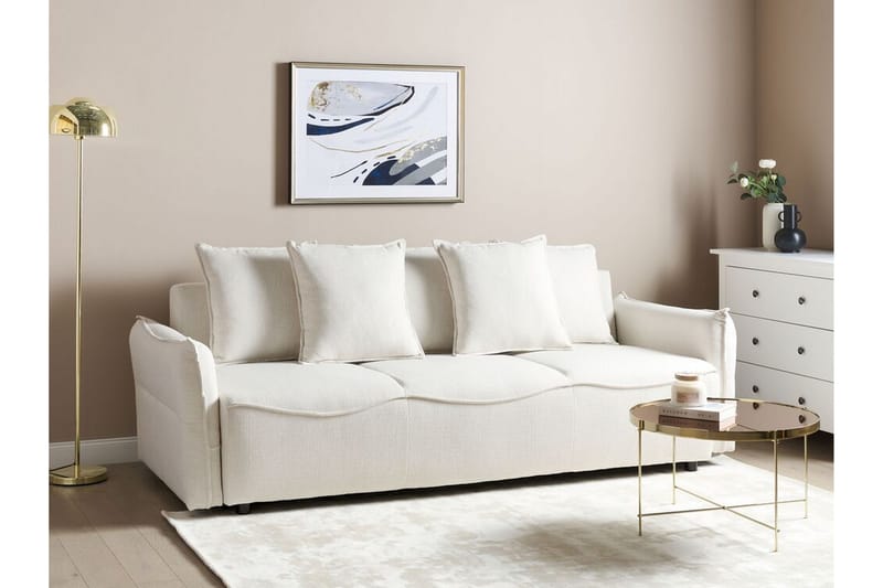 Balendin Sovesofa 3-seter - Krem/Svart - Møbler - Sofaer - Sovesofaer - 3 seters sovesofa