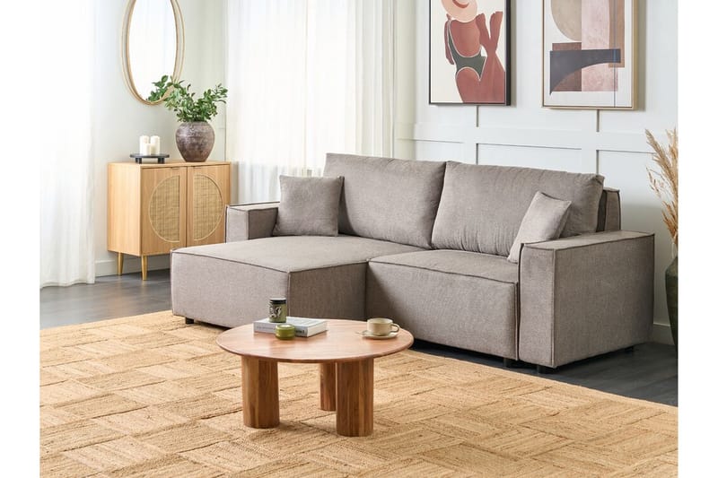 Brian Hjørnesovesofa 3-seter - Taupe - Møbler - Sofaer - Sovesofaer - Hjørnesovesofa