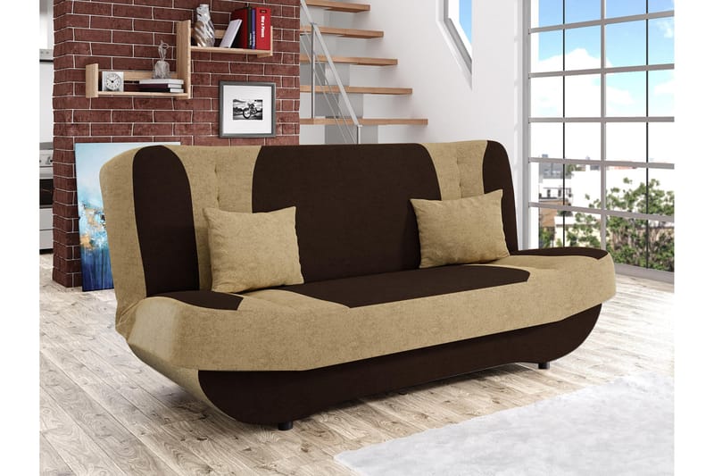 Burralla Sovesofa 2-seter - Beige/Brun - Møbler - Sofaer - Sovesofaer - 2 seters sovesofa