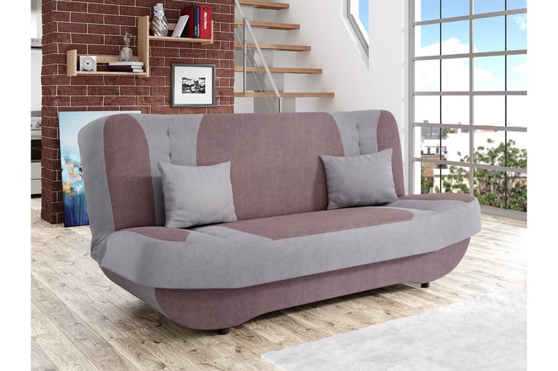 Burralla Sovesofa 2-seter - Grå/Rosa - Møbler - Sofaer - Sovesofaer - 2 seters sovesofa