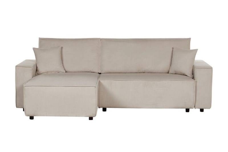 Dyshawn Hjørnesovesofa 2-seter - Beige/Svart - Møbler - Sofaer - Sovesofaer - Hjørnesovesofa