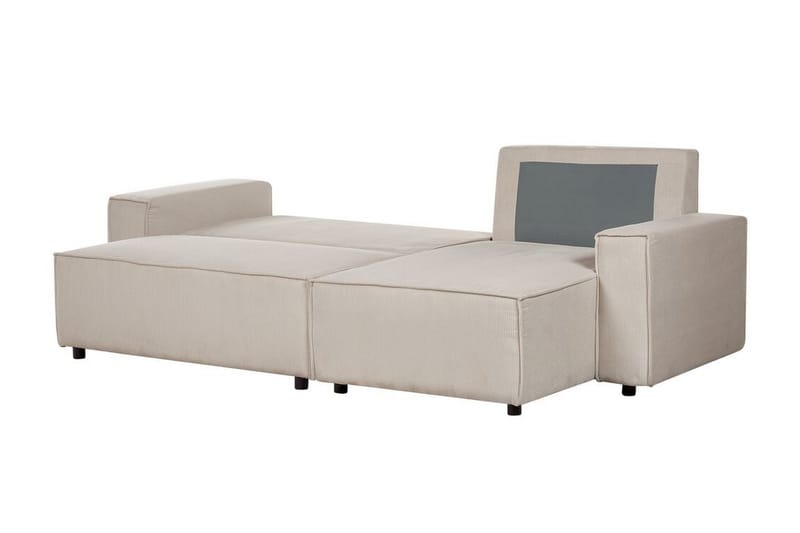 Dyshawn Hjørnesovesofa 2-seter - Beige/Svart - Møbler - Sofaer - Sovesofaer - Hjørnesovesofa