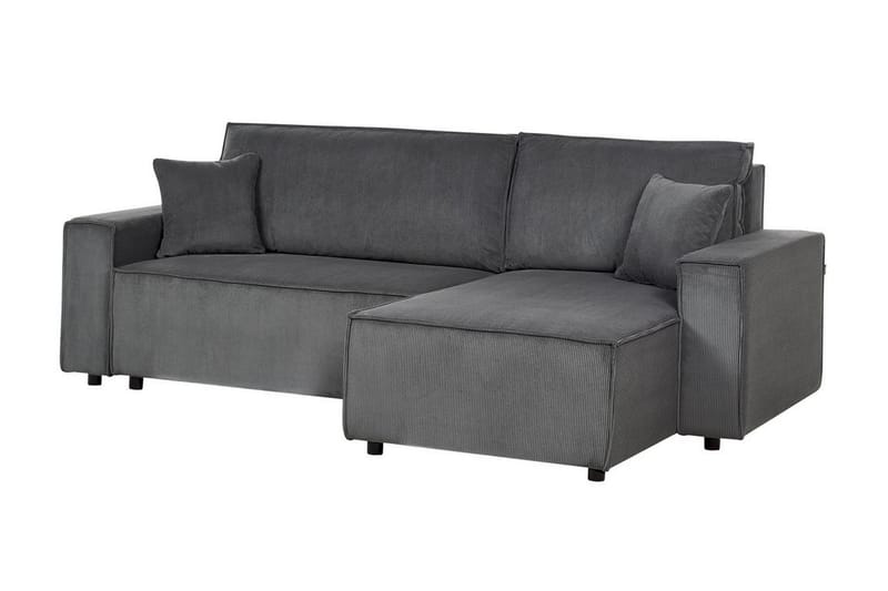 Dyshawn Hjørnesovesofa 2-seter - Grå/Svart - Møbler - Sofaer - Sovesofaer - Hjørnesovesofa