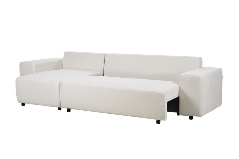 Dysis Hjørnesovesofa 3-seter - Beige/Svart - Møbler - Sofaer - Sovesofaer - Hjørnesovesofa