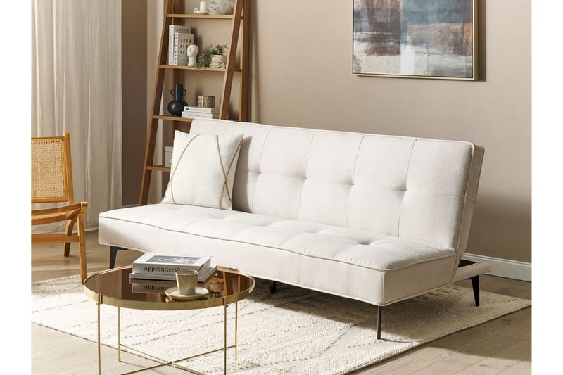 Faizal Sovesofa 3-seter - Beige/Svart - Møbler - Sofaer - Sovesofaer - 3 seters sovesofa