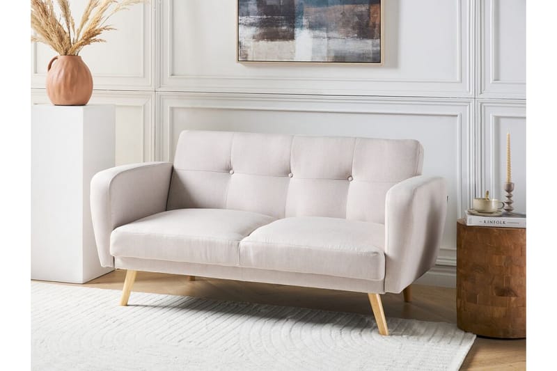 Feliks Sovesofa 2-seter - Beige/Lyst tre - Møbler - Sofaer - Sovesofaer - 2 seters sovesofa