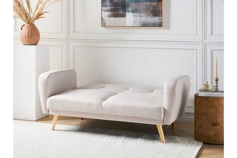 Feliks Sovesofa 2-seter - Beige/Lyst tre - Møbler - Sofaer - Sovesofaer - 2 seters sovesofa