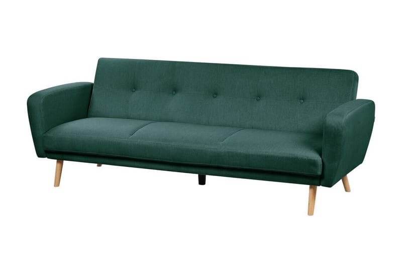 Feliks Sovesofa 3-seter - Grønn/Lyst tre - Møbler - Sofaer - Sovesofaer - 3 seters sovesofa