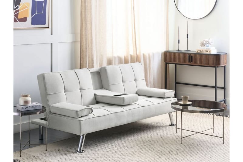 Ferne Sovesofa 3-seter - Beige/Sølv - Møbler - Sofaer - Sovesofaer - 3 seters sovesofa