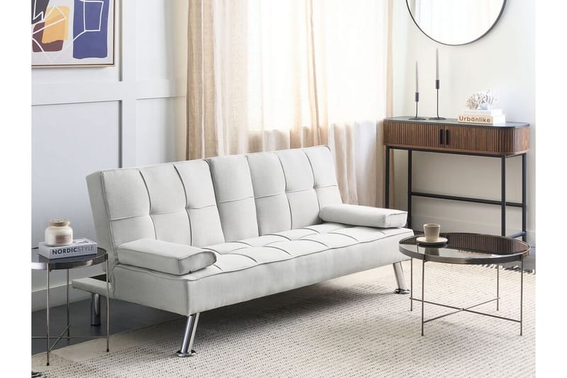 Ferne Sovesofa 3-seter - Beige/Sølv - Møbler - Sofaer - Sovesofaer - 3 seters sovesofa