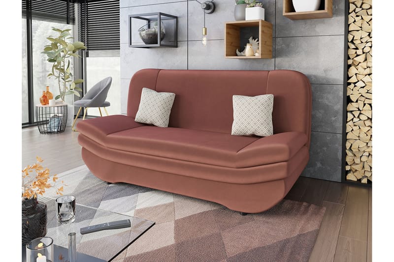 Figurelle Sovesofa 2-seter - Rosa/Beige - Møbler - Sofaer - Sovesofaer - 2 seters sovesofa