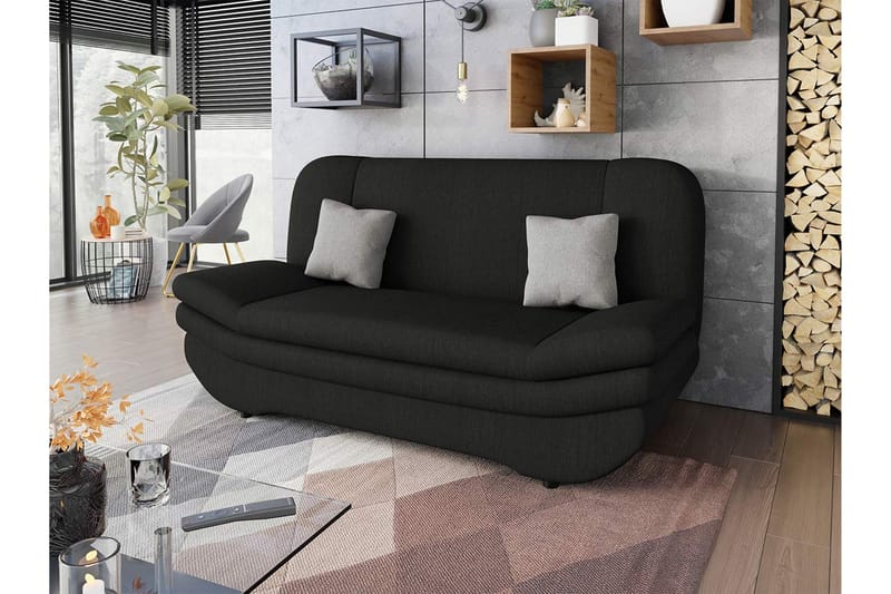 Figurelle Sovesofa 2-seter - Svart/Grå - Møbler - Sofaer - Sovesofaer - 2 seters sovesofa