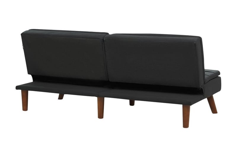 Finan Sovesofa 3-seter - Svart/Mørkt tre - Møbler - Sofaer - Sovesofaer - 3 seters sovesofa